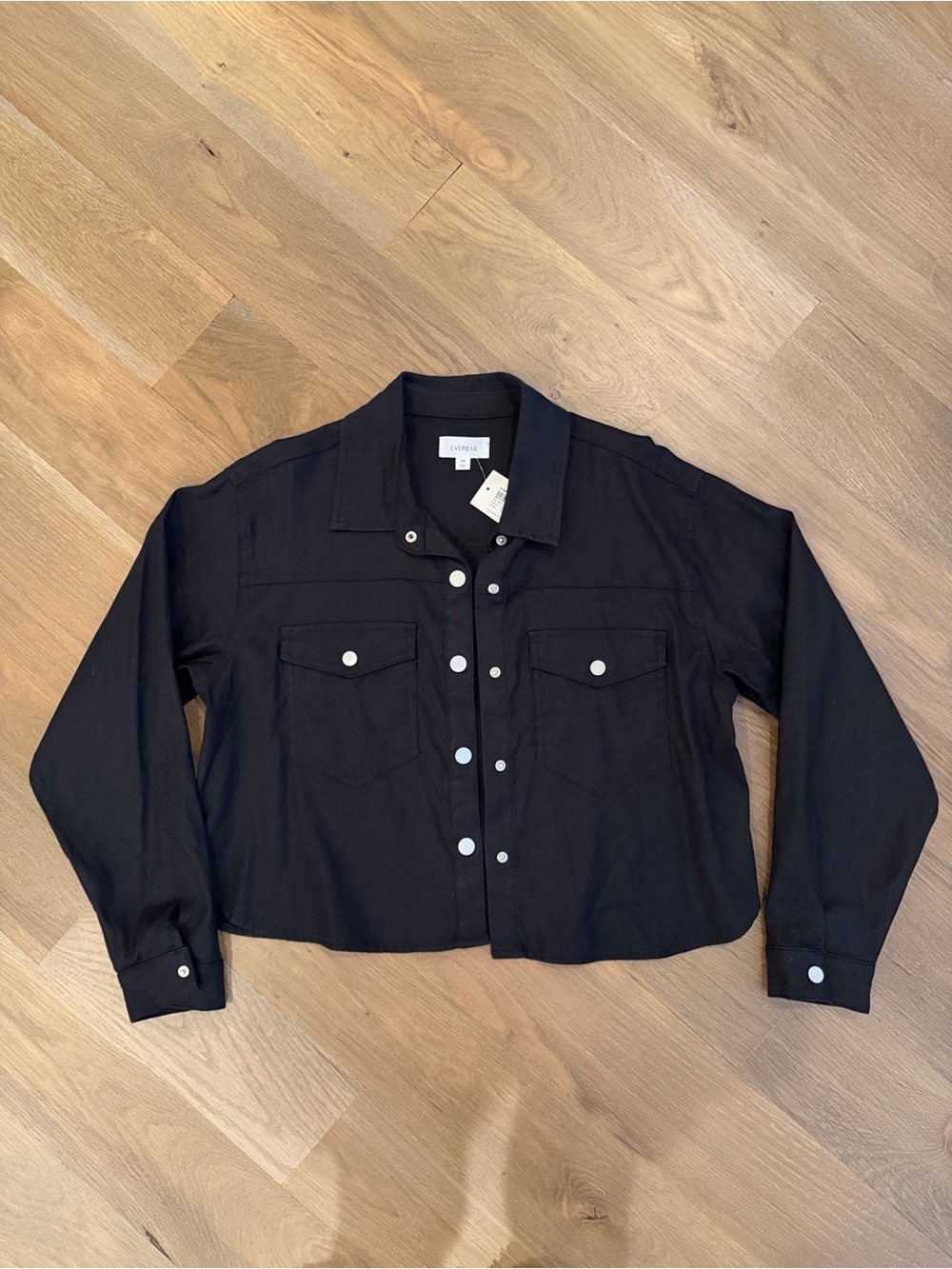 Evereve Black Cropped Jean Jacket